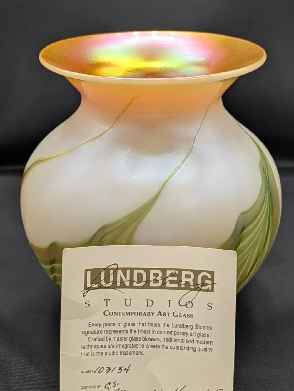 Lundberg Studio Art Glass Vase